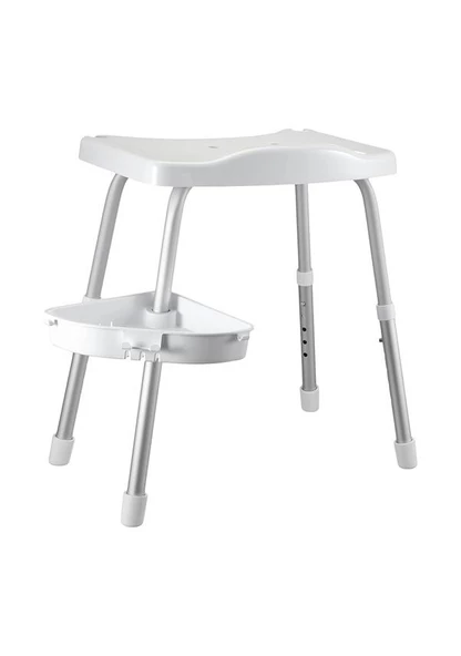 Primanova Apollo Banyo Duş Taburesi Raflı Beyaz M-Kv35-01 ürün görseli 1
