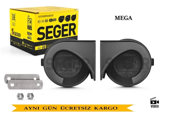 SEGER 12V. GÜÇLENDİRİLMİŞ MEGA DADAT KORNA SETİ No: 65HO12.000.02K, EAN: 8698520204255 ürün görseli 1
