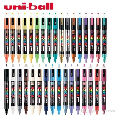 Uni Posca 1,8-2,5 Su Bazlı Markörü Pembe - Resim 2