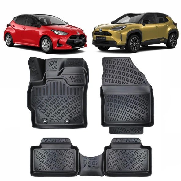 Bod Toyota Yaris/Yaris Cross 3d Havuzlu Paspas 2021-Sonrası ürün görseli 1