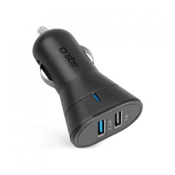 Sbs Mini Araç Şarj Cihazı 12/24V 2400 mAh 2 Usb Çıkışı Siyah TECR2USB24AFAST ürün görseli 1