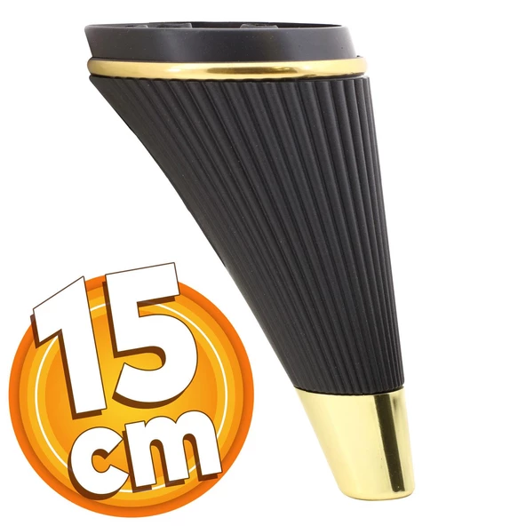 Iron Lüks Mobilya Kanepe Sehpa Tv Ünitesi Koltuk Ayağı 15 Cm Siyah Gold Baza Ayakları ürün görseli 1