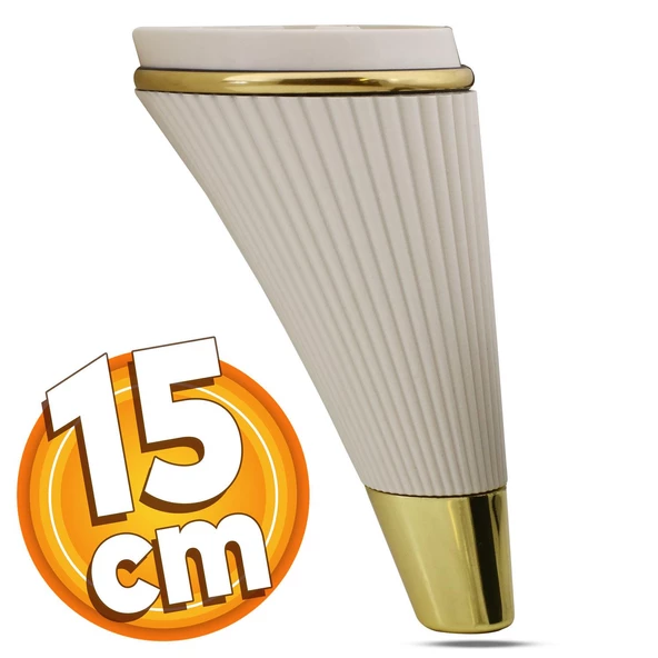 Iron Lüks Mobilya Kanepe Sehpa Tv Ünitesi Koltuk Ayağı 15 Cm Krem Gold Baza Ayakları ürün görseli 1