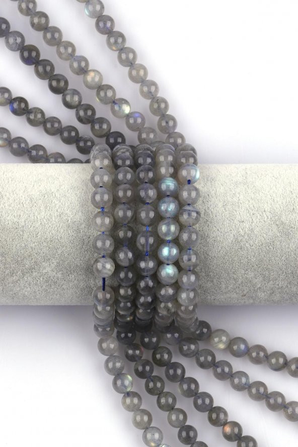 Labradorit ( A Kalite ) Doğal Taş Dizi 8 mm Küre Kesim ürün görseli 1