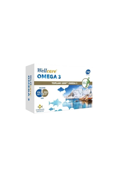 Wellcare Omega 3 1200 Mg Takviye Edici Gıda 30 Yumuşak Kapsül ürün görseli 1
