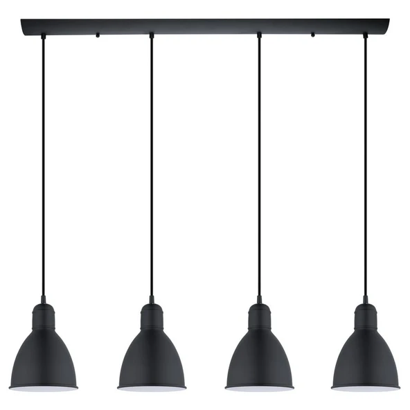 Rsylight Retro Metal Masa Üstü Rustik 4 Lü Siyah Sarkıt Avize genişlik 100 cm ürün görseli 1