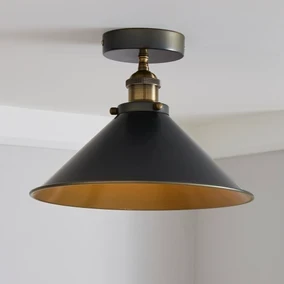 Rsylight Retro Metal Tavan Plofyoner Rustik Dekoratif Tavan Avize Çap:30 cm ürün görseli 1