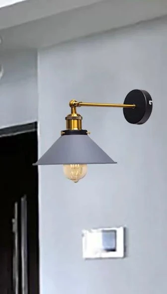 Rsylight Retro Metal Rustik Mafsallı Gri Dekoratif Duvar Aplik ürün görseli 1
