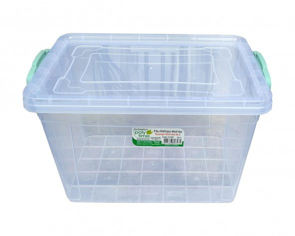 Polytime Şeffaf Kilitli Mutfak Eşya Gıda Saklama Düzenleme Kabı Kutusu - Dikdörtgen - 22 Litre ürün görseli 1