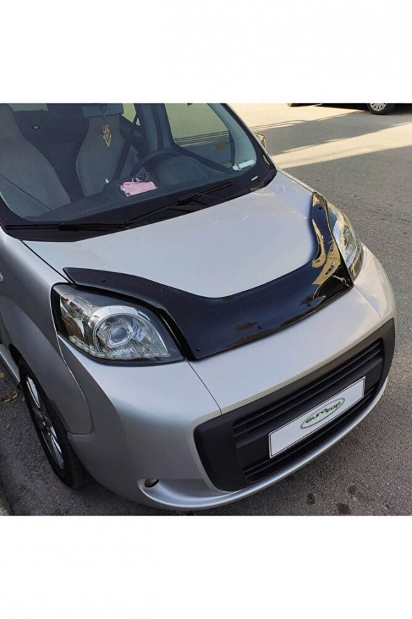 Peugeot Bipper Ön Kaput Koruma Rüzgarlığı 3mm Akrilik (Abs) Parlak Siyah Deflektör 2007-2016 ürün görseli 1