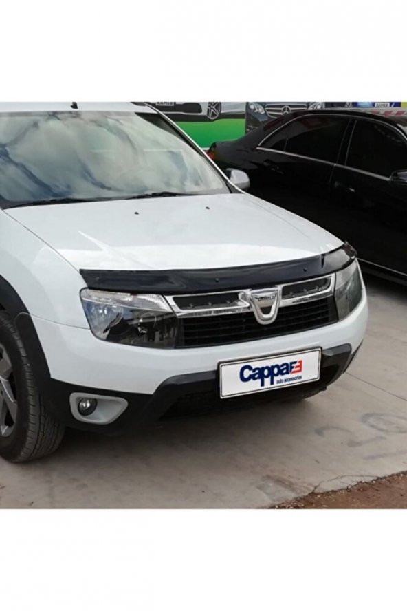 Dacia Duster Ön Kaput Koruma Rüzgarlığı 3mm Akrilik (ABS) Parlak Siyah Deflektör 2010-2013 ürün görseli 1