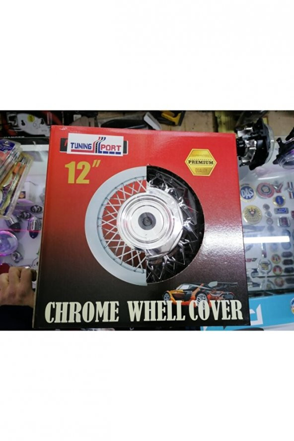 İtibar Jant Kapağı 12" Krom Kaplama Abs Telli 4lü ürün görseli 1