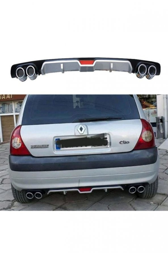 İtibar Renault Clio 2 Difüzör Arka Tampon Eki 4 Egzoz Çıkışlı ürün görseli 1