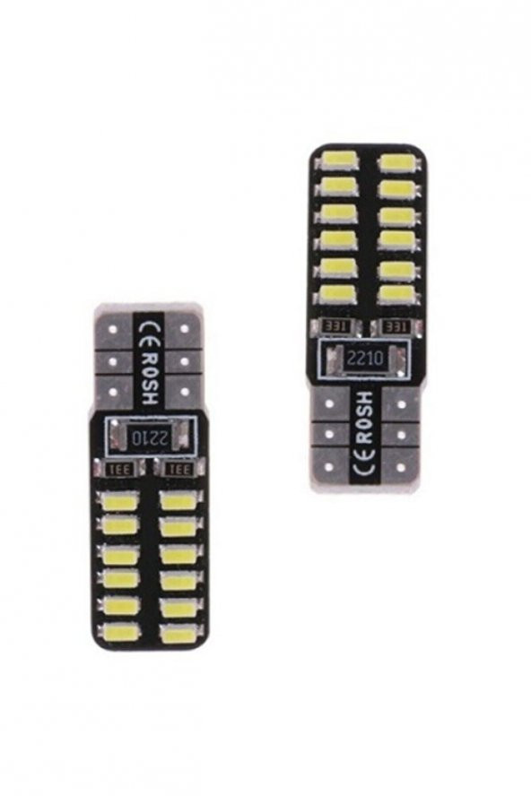 İtibar T10 Dipsiz W5w Canbus 24 Ledli Beyaz Park Plaka Ampulü (2 Adet) ürün görseli 1
