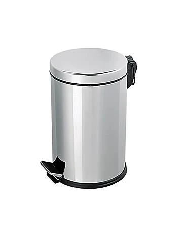 Omnisoft PLX3700-308 Krom Paslanmaz Pedallı Çöp Kovası 8 Lt ürün görseli 1