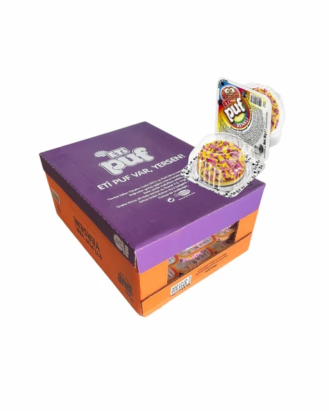 Eti Puf Renkli Marshmallow Bisküvi 18gr 48 adet ürün görseli 1