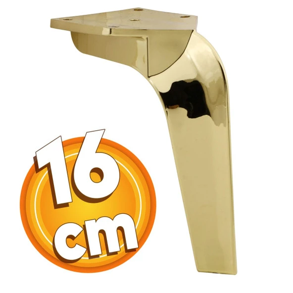 Repla Lüks Mobilya Kanepe Sehpa Tv Ünitesi Koltuk Ayağı 16 Cm Parlak Gold Baza Ayakları ürün görseli 1