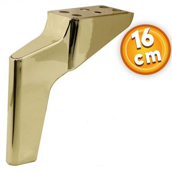 Lüks Mobilya Kanepe Sehpa TV Ünitesi Koltuk Ayağı 16 cm Parlak Gold Baza Ayak ürün görseli 1