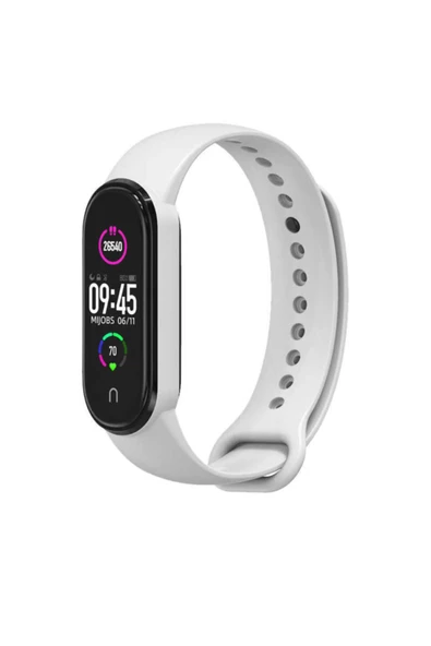Xiaomi Mi Band 5 Kordon Akıllı Bileklik Kordonu Beyaz Kordon ürün görseli 1