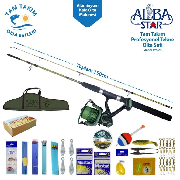 Albastar TTS003 Profesyonel Tekne Olta Seti 150cm ürün görseli 1