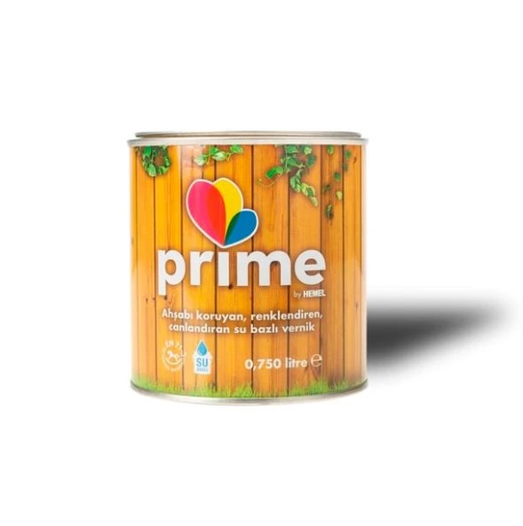 Hemel Prime Su Bazlı Ahşap Vernik  0.75lt Çam ürün görseli 1