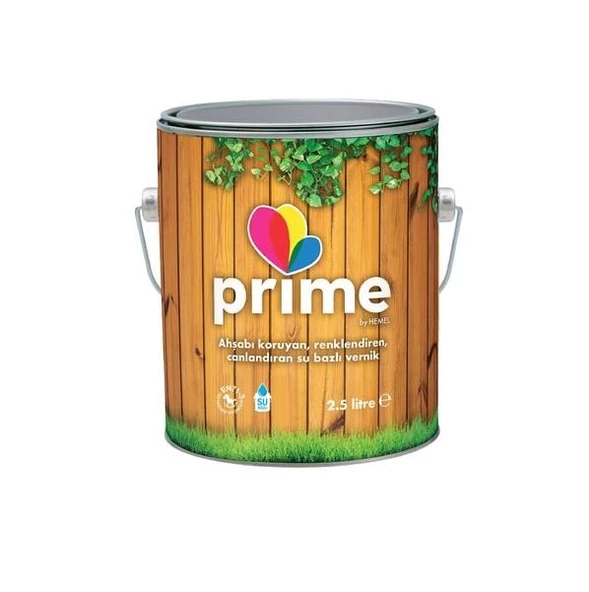 Hemel Prime Su Bazlı Ahşap Vernik  Şeffaf 2.5lt ürün görseli 1