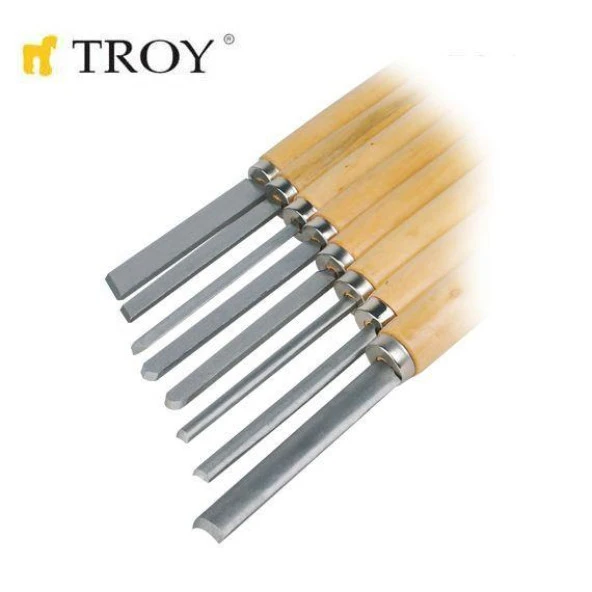 Troy T25008 Ahşap Torna Bıçak Seti 8 Parça - Resim 2