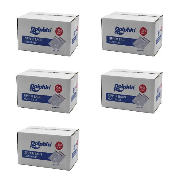 Dolphin Kilitli Şeffaf Buzdolabı Kilitli Saklama Poşeti Torba - 9x11 Cm. - 1000 Adetlik 5 Kutu ürün görseli 1