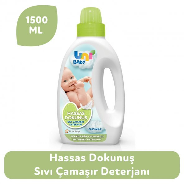Uni Baby Hassas Dokunuş Sıvı Çamaşır Deterjanı 1500x3 4500 ml ürün görseli 1