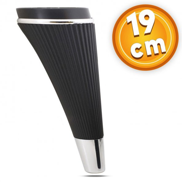 Lüks Mobilya Kanepe Sehpa TV Ünitesi Koltuk Ayağı 19 cm Siyah Krom Baza Ayak ürün görseli 1