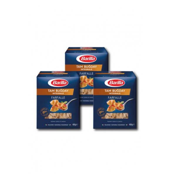 Barilla Tam Buğday Kelebek/integrale Farfalle Makarna 400 G X 3 Adet ürün görseli 1