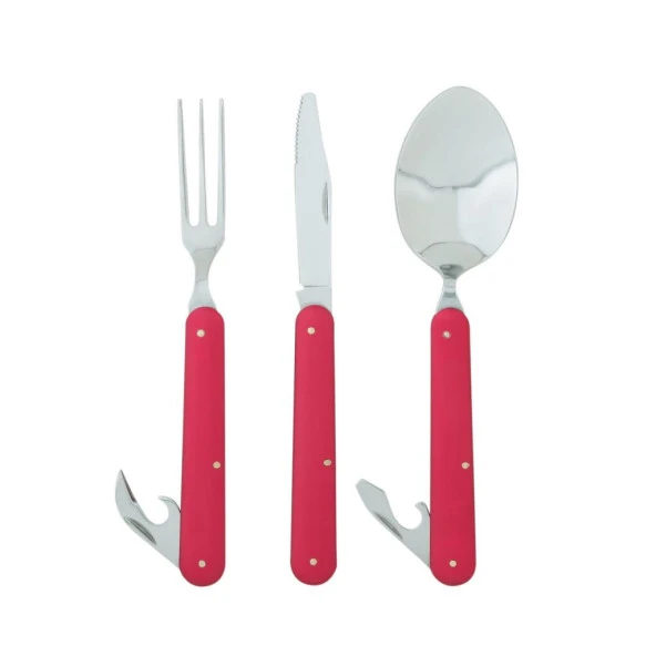 Ferrino Clip Katlanır Çelik-Alüminyum Set (Çatal,Kaşık,Bıçak) ürün görseli 1