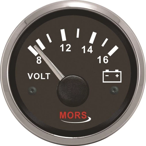 Mors Voltmetre  Siyah 12v ürün görseli 1