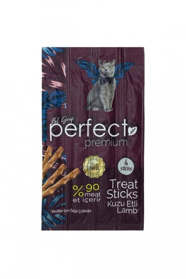 Perfect Premium Lamb Kuzu Etli Kedi Ödül Çubukları (20 gr x 4'lü Sticks) ürün görseli 1