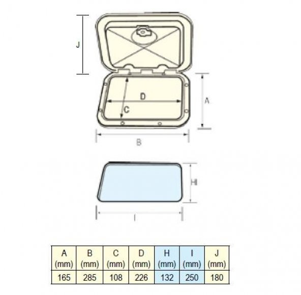 Nuova Rade Hatch 165x285mm - Resim 2