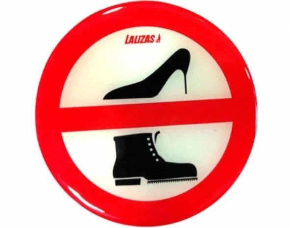 Lalizas Silikon Sticker "Ayakkabı ile Girilmez" ürün görseli 1