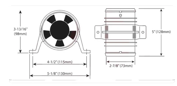 Attwood Blower 75mm 12v - Resim 2