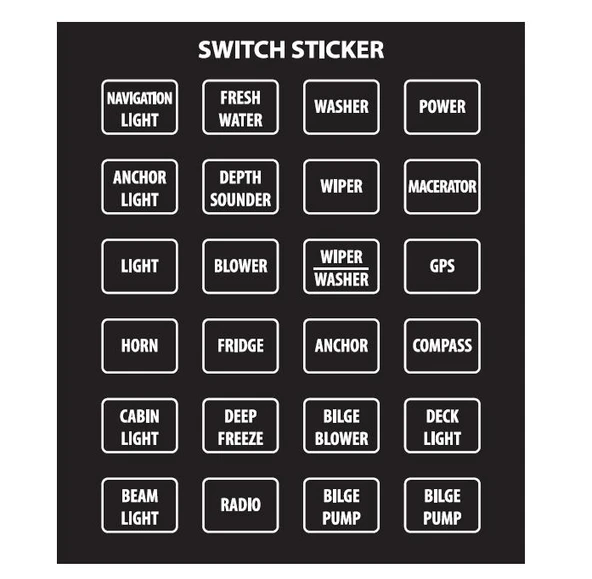 Bfy Switch İçin Kare İngilizce Çıkartma 24 parça ürün görseli 1