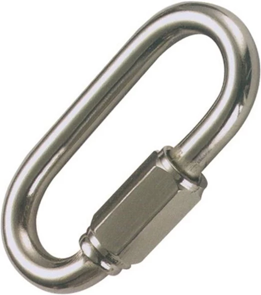 Krom Somunlu Oval Karabina   6mm ürün görseli 1