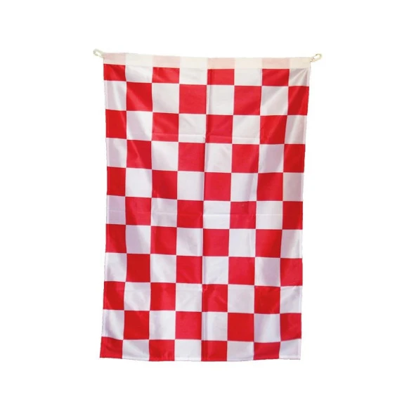 Kırmızı Beyaz Damalı Cankurtaran Bayrağı 65x100cm ürün görseli 1
