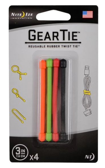 Nite Ize Gear Tie Kablo Düzenleyici 7.6cm 4lü Paket ürün görseli 1