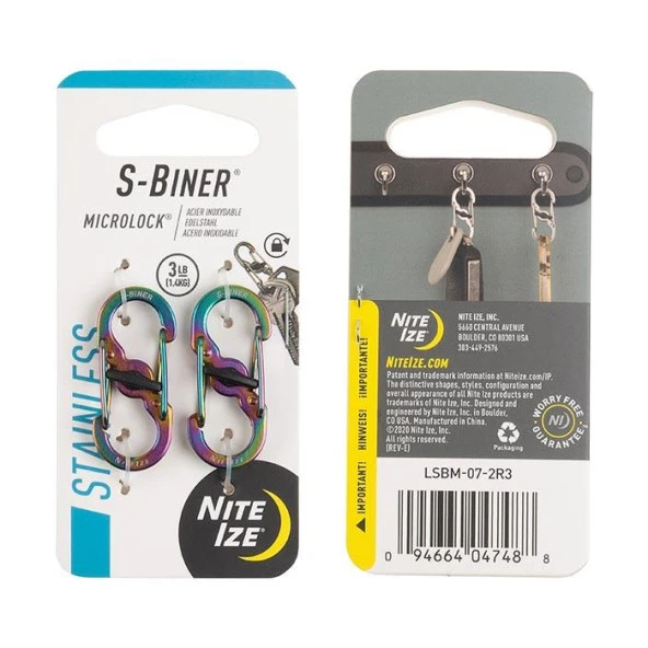 Nite Ize S-Biner MicroLock Karabina 2li Paket - Resim 2