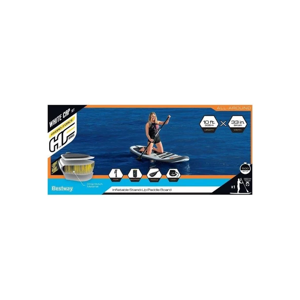 Bestway 65342 White Cap Şişme Sup Paddle Board 305cm - Resim 3