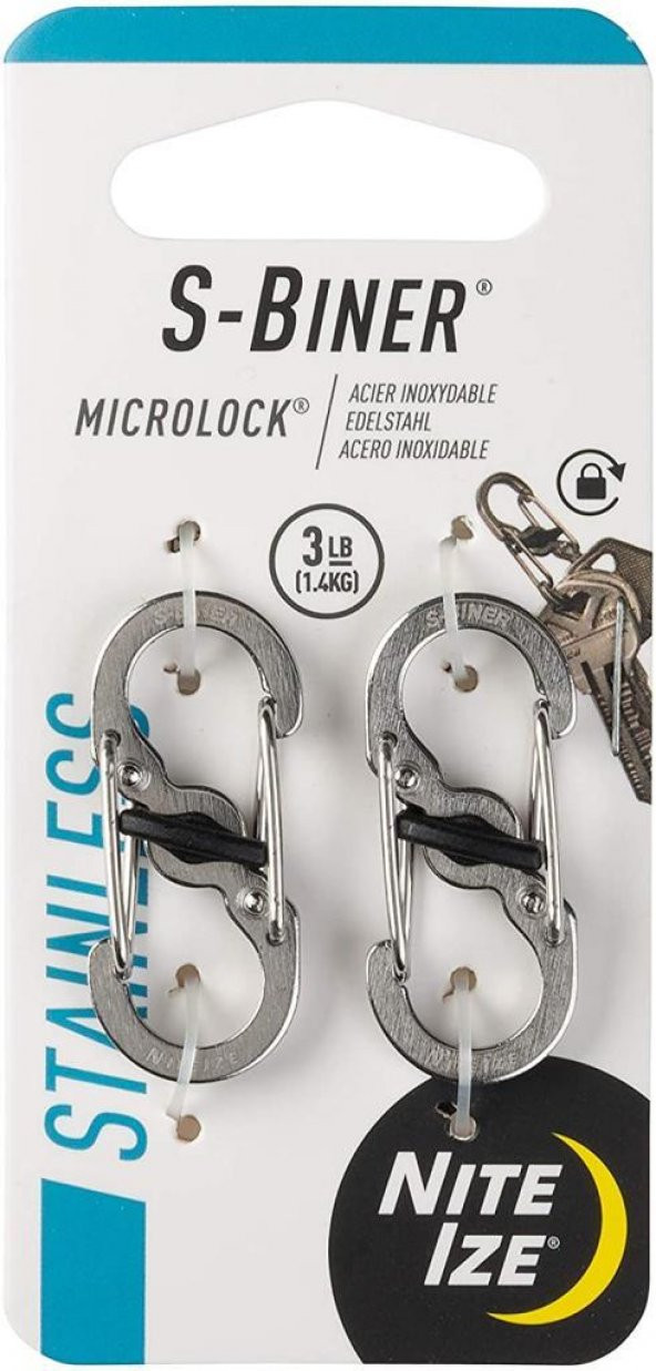 Nite İze S-Biner Microlock Karabina 2li - Resim 2