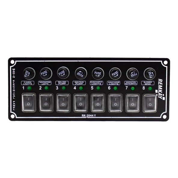 Remkay 12V İzoleli Yatay Switch Panel  5li - Resim 4