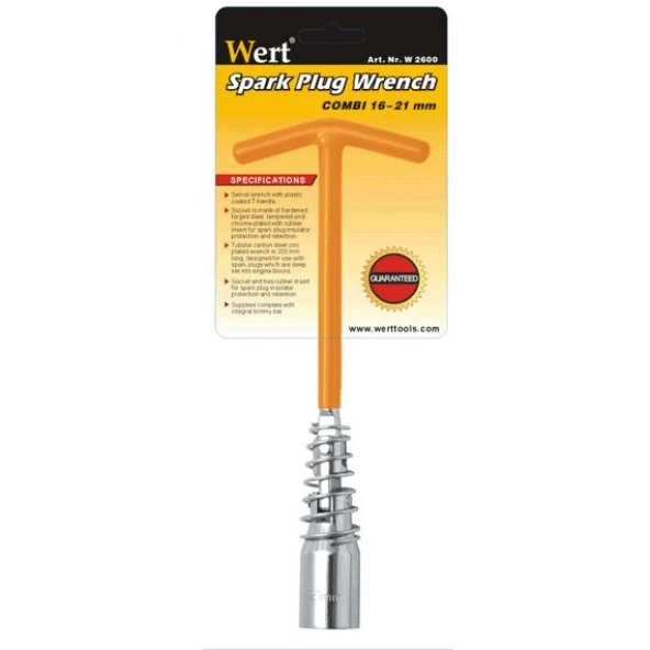 Wert W2600 Mafsallı Kombi Buji Lokma Anahtar 16-21Mm ürün görseli 1