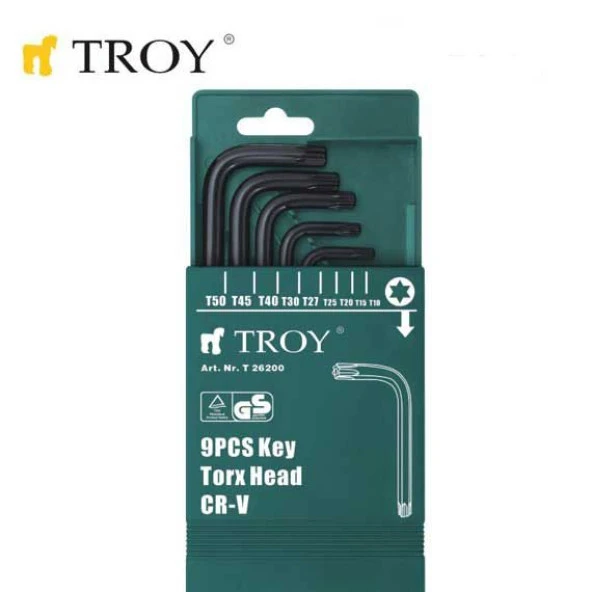 Troy T26200 Torx Allen Anahtar Seti 9 Parça ürün görseli 1