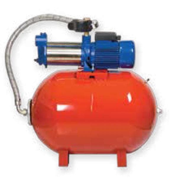 Water Sound YMP6-60 AUTO 50lt Yatık Tanklı Hidrofor 1.5hp ürün görseli 1