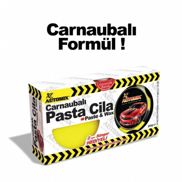 Automix Carnaubalı Pasta Cila 200gr + 2ad Uygulama Süngeri ürün görseli 1