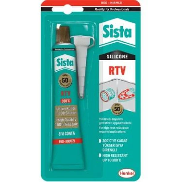 Sista Rtv Kırmızı Sıvı Conta Tüp 50gr ürün görseli 1